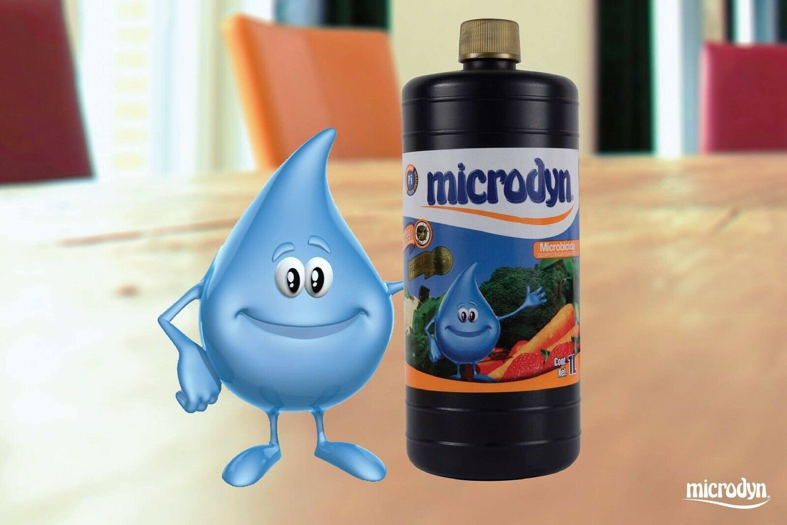 1 X Microdyn Fruit and Vegetable Wash 1 Liter Free Shipping Cleaning