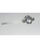 Sterling Silver Stuart Nye Dogwood Stick Pin ----Pink-White-Jewelry-Hat Pin - $15.12