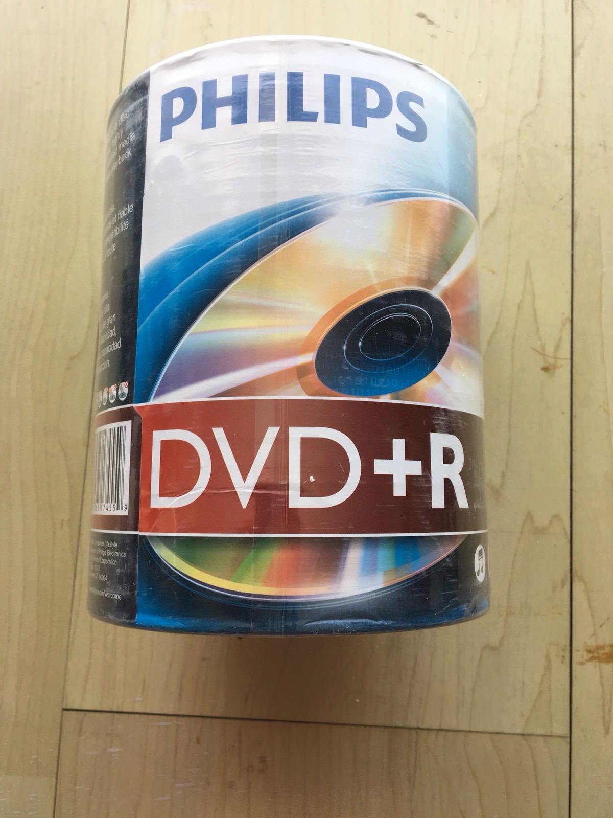 100 PHILIPS Blank DVD+R Plus R Logo Branded 16X 4.7GB Media Disc CD