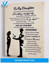 To My Daughter - From DAD - Framed Canvas Gift - $49.99