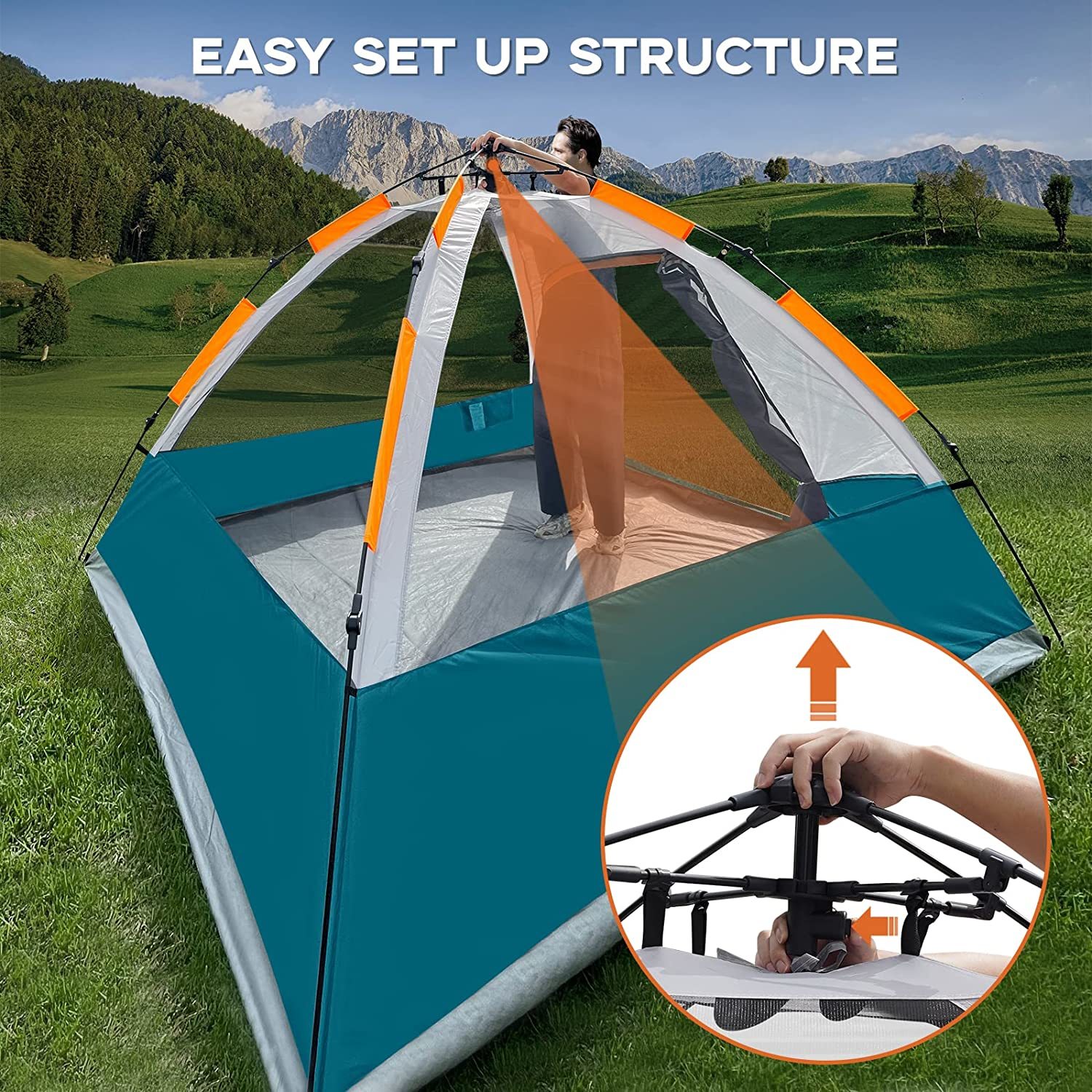 EZSport Pop Up Camping Tent 4 Person and similar items