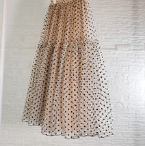 Women Dusty Blue Polka Dot Tulle Skirt Custom Plus Size Romantic Holiday Outfit image 11