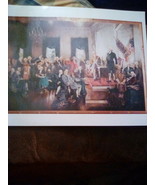 U.S. Constitution Signing glossy print and letter sending it to me in 1988 - $20.00