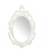 Accent Plus Distressed Vintage-Look Ornate White Mirror - $71.68