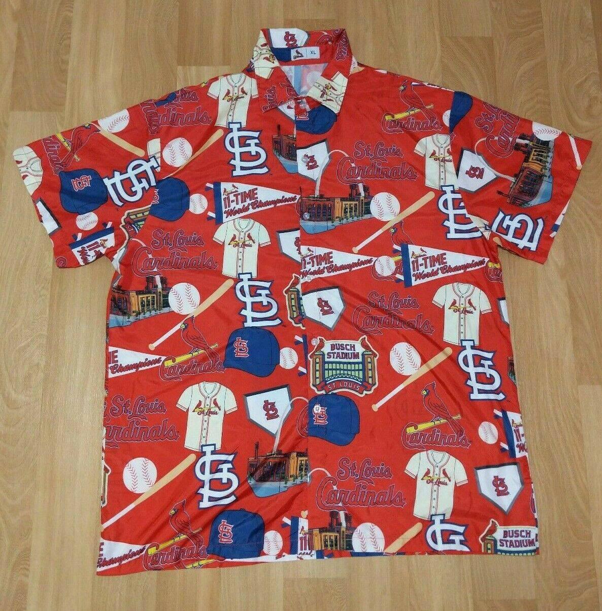 St Louis Cardinals MLB Hawaiian Shirt SGA Mens XL 11 Time World Series ...