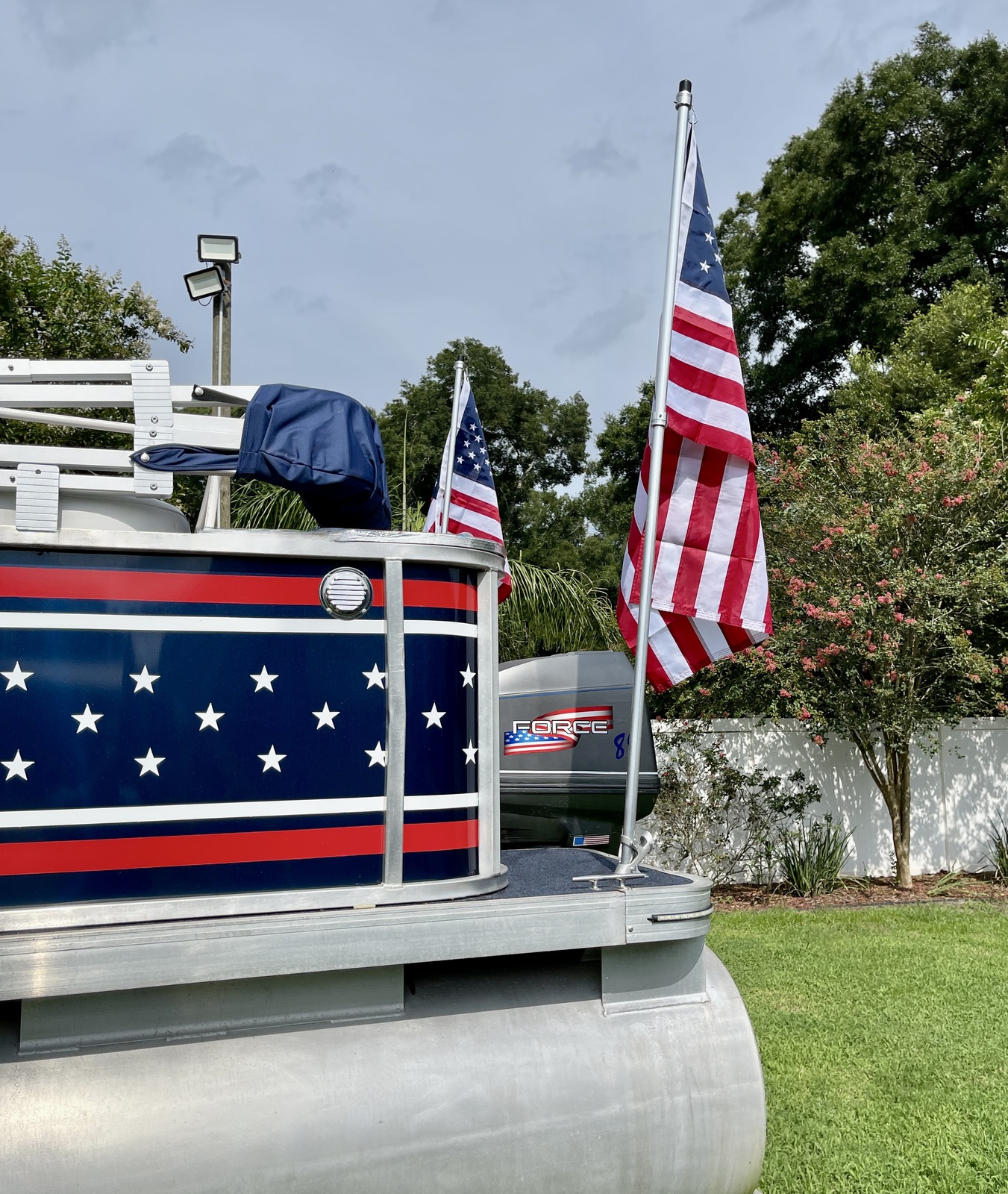 5' Pontoon Boat Aluminum Flag Pole Kit with American Flag Other