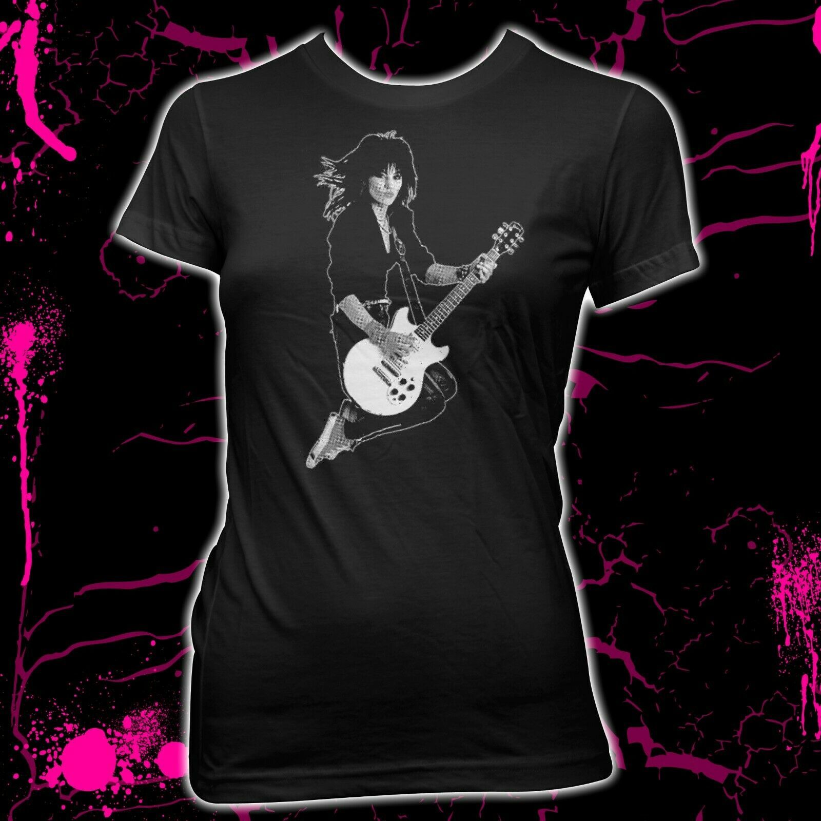 Joan Jett - Women's Hand silk screened, Pre-shrunk 100% Cotton t-shirt