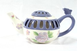 Hallmark Candle Holder Luminary Tea Light Votive Teapot Purple VGC - $16.82