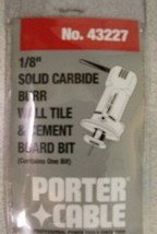 Porter Cable 43227 1/8" Solid Carbide Burr Wall Tile & Cement Board Router Bit - $3.47