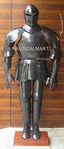 NauticalMart Full Size Medieval Knight Wearable Black Suit Of Armor Costume 