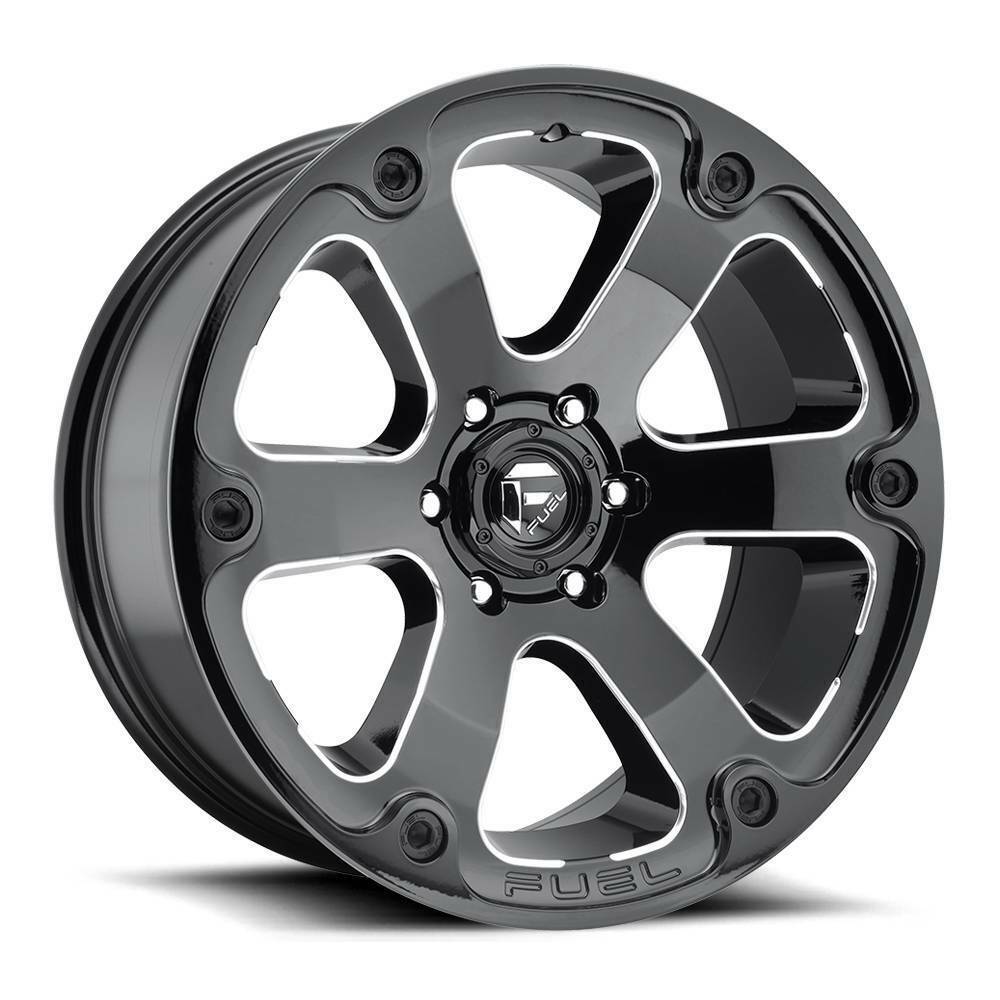 One 20x9 Fuel Beast D562 6x135 20 Black Milled Wheels Rims Wheels