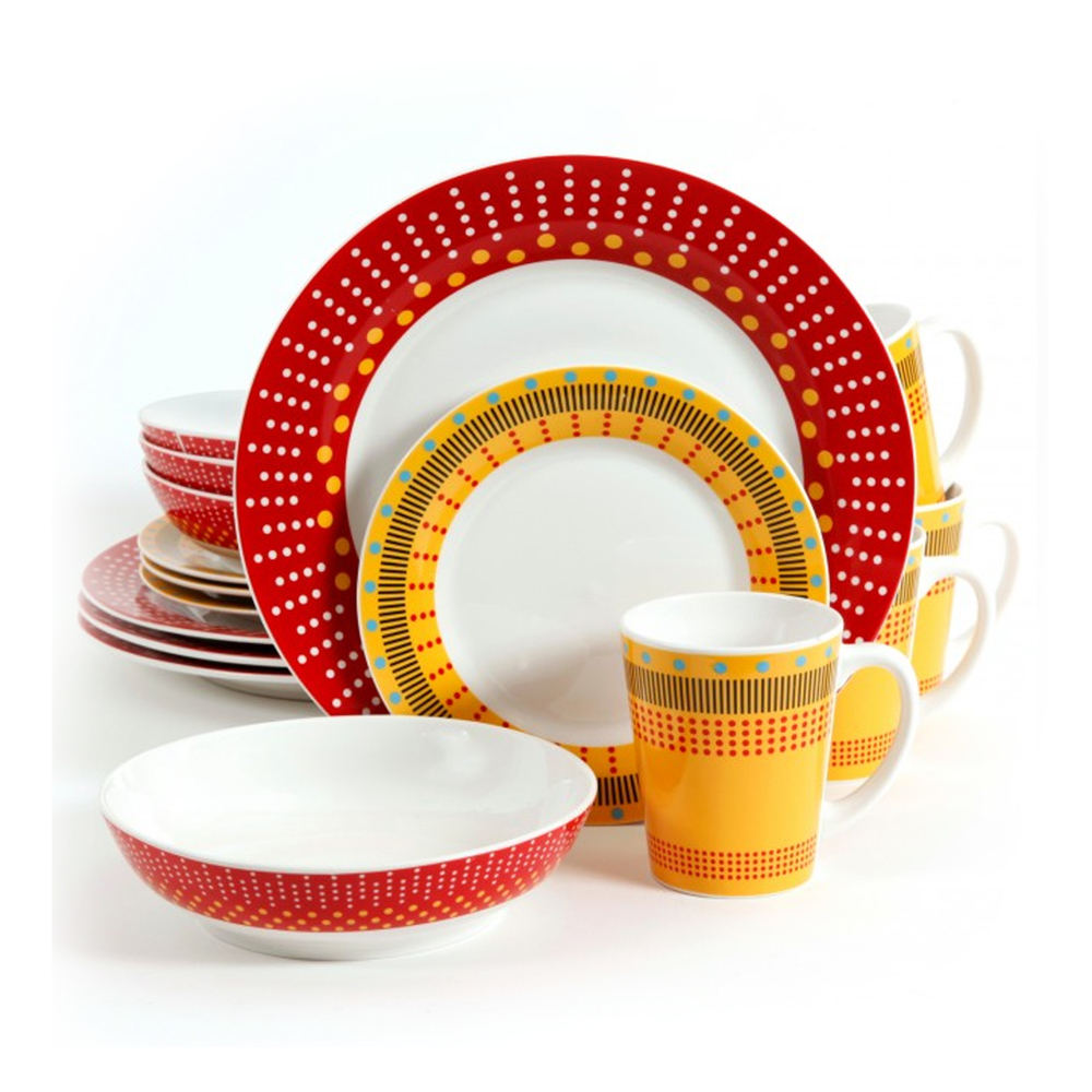 Gibson Lockhart 16pc Dinnerware Set in Red and 50 similar items Gibson Lockhart 16pc Dinnerware Set in Red and 50 similar items