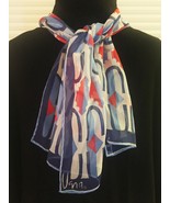 Vintage 60s Vera Neumann &quot;Verasheer&quot; rectangular scarf (Red, White &amp; Blue) - $24.00