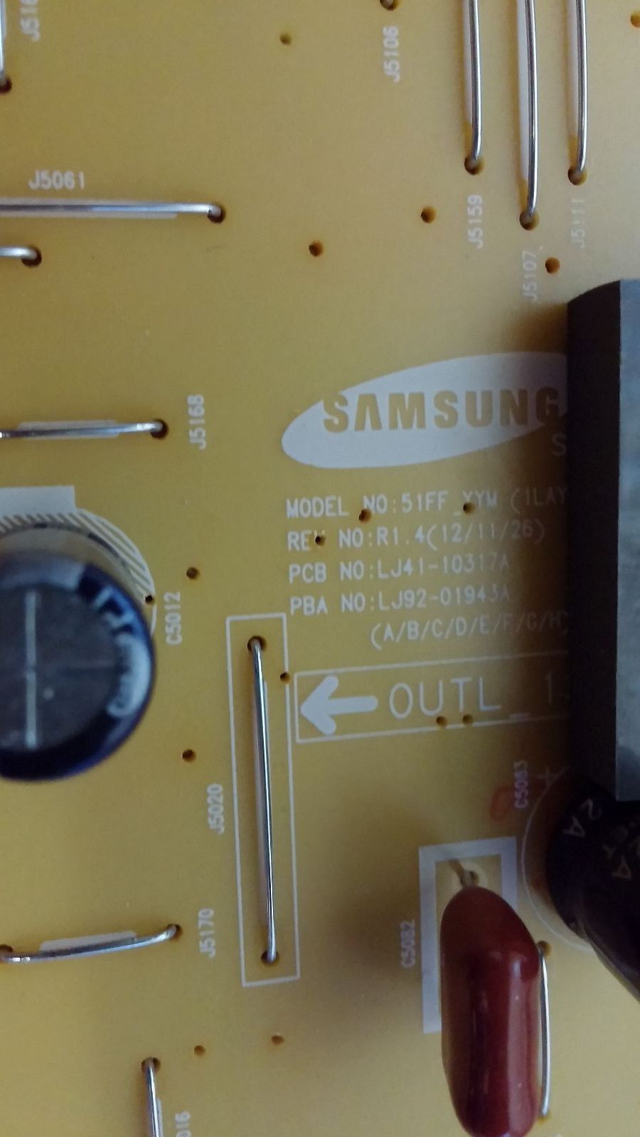 Samsung PN51F5300AFXZA US01 X-Main Board BN96-25250A