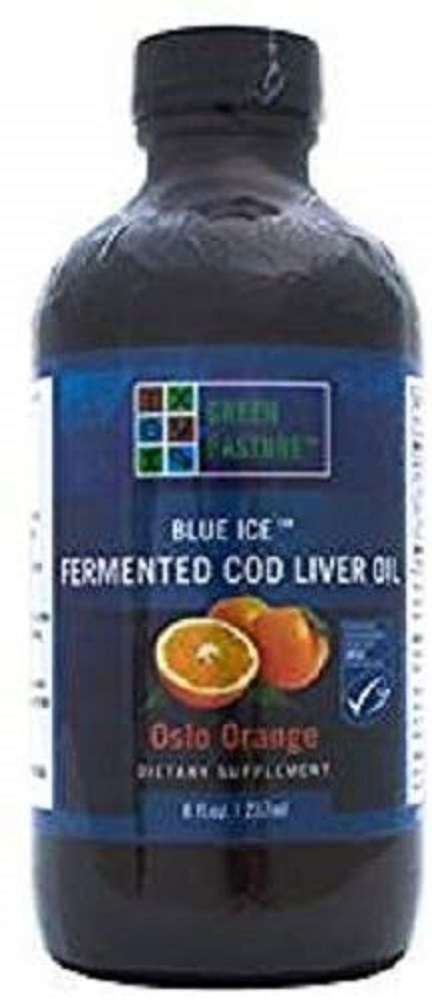 Green Pastures Blue Ice Fermented Cod Liver Oil Oslo Orange 8 oz