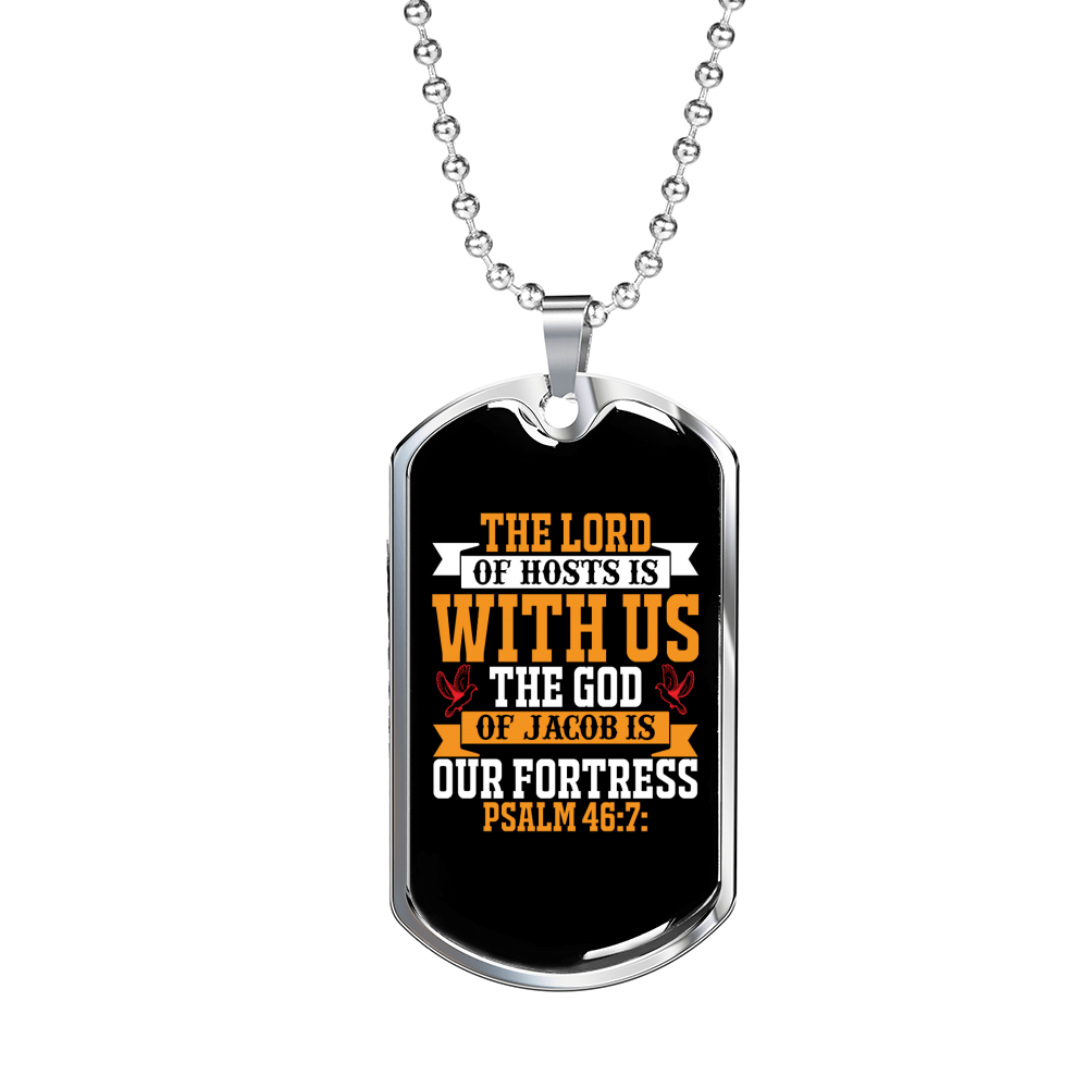 The Lord of Ostia with US Christian Necklace Stainless Steel or 18k Gold Dog Tag