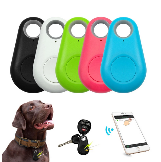 Blue GPS Tracker Mini Anti-Lost Waterproof Bluetooth Locator Tracer Pet Dog Cat