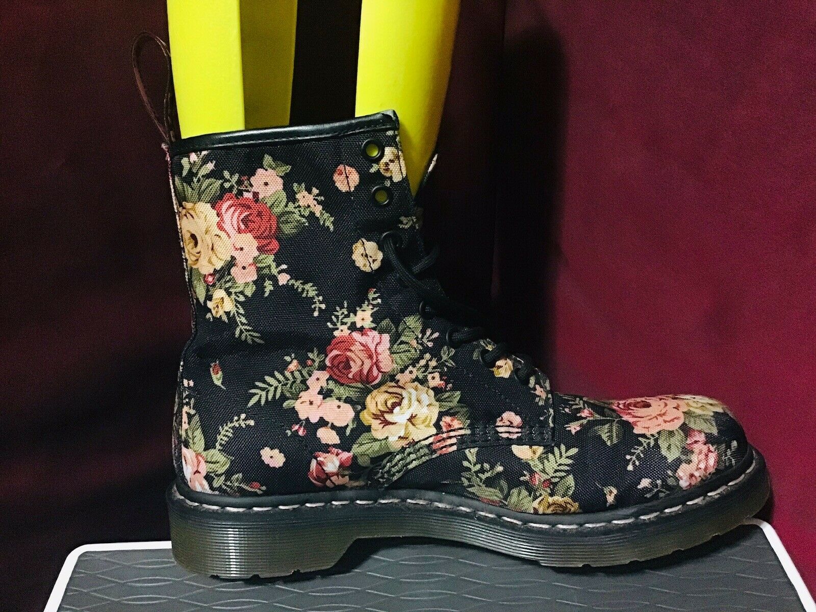 doc martens floral canvas