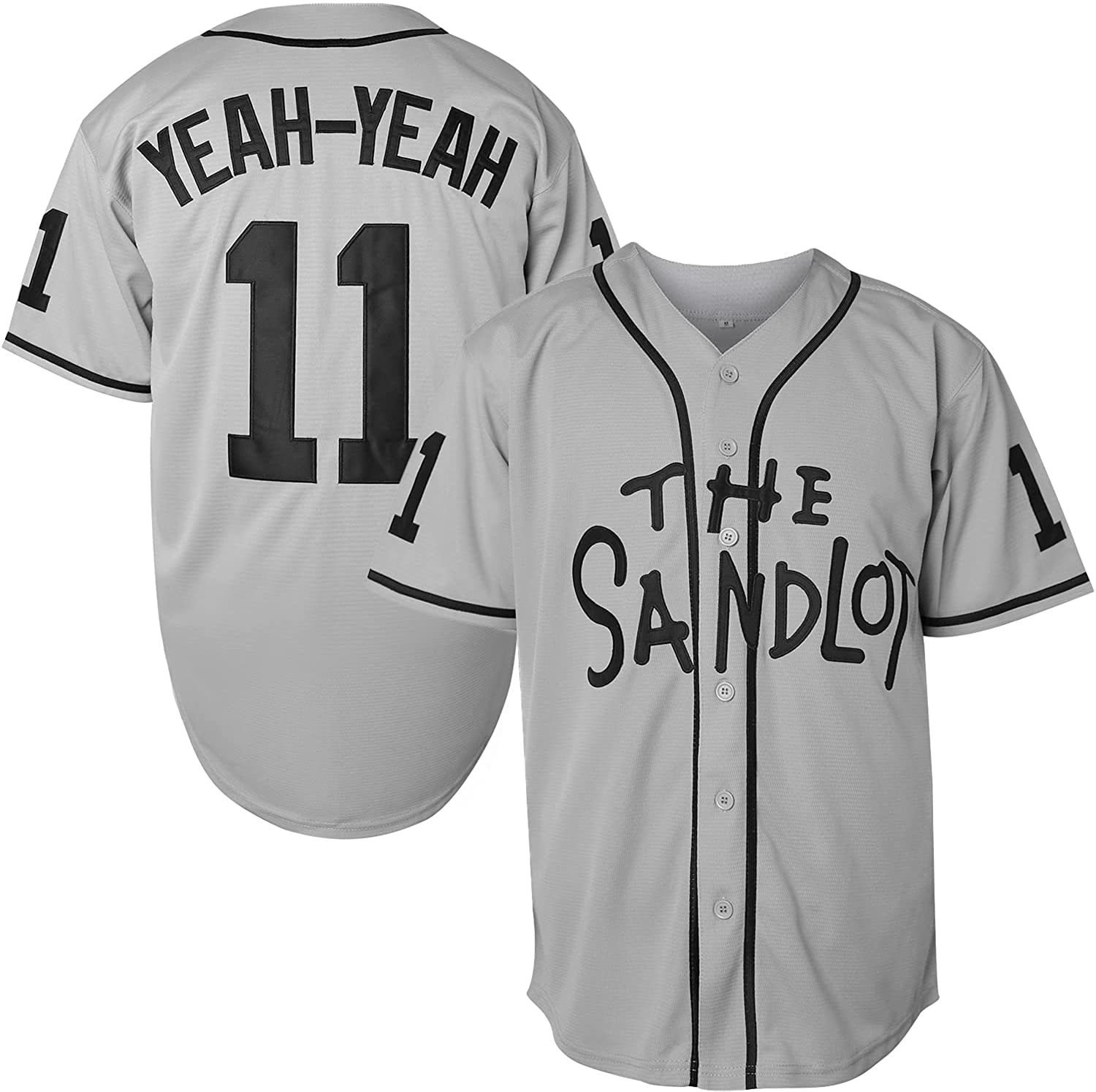 Alan Yeah-Yeah McClennan #11 The Sandlot Movie Baseball Jersey New Gray