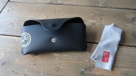 Ray-Ban Leather Case Black with Cleaning Cloth - $8.71