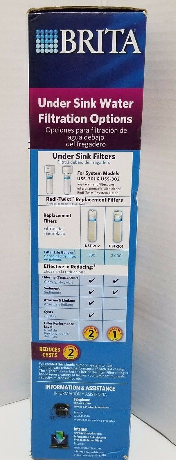 Brita Redi-Twist Under-Sink Replacement Filter Level 2, NIB - Water Filters