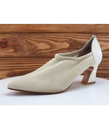 Donald J. Pliner Size 7.5 Pump Heel Beige Fabric M Width  - $34.65