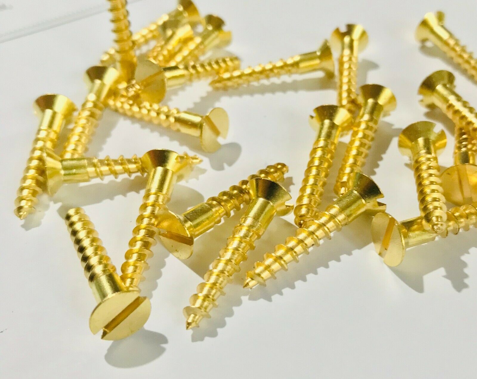 Wood screws Solid Brass Slotted countersunk head screws flat wood