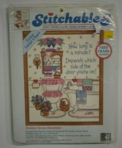 Dimensions Stitchable Powder Room Reminder Bathroom Humor Cross Stitch K... - $8.91