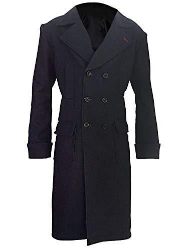 Sherlock Holmes Benedict Cumberbatch Black Wool Trench Coat Warm Winter Jacket