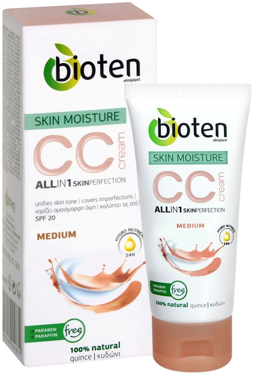 Primary image for Bioten CC Cream Skin Moisturie Medium Natural Quince Extract SPF 20 50ml