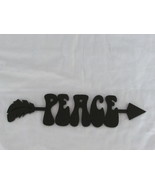 Peace Word Sign Arrow Wood Wall Sign Home Decor - $13.95