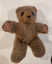 Rare Folkmanis Mini 8 1/2&quot; Brown Teddy Bear Plush Stuffed Animal Puppet - $18.29