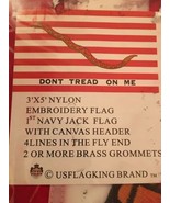 1st Navy Jack Dont Tread On Me Nylon Flag 3x5 Embroidered - $58.20