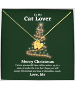 Loves Cats Christmas Gift for Wife, Hand Stamped Heart Charm Necklace Cu... - $44.95+