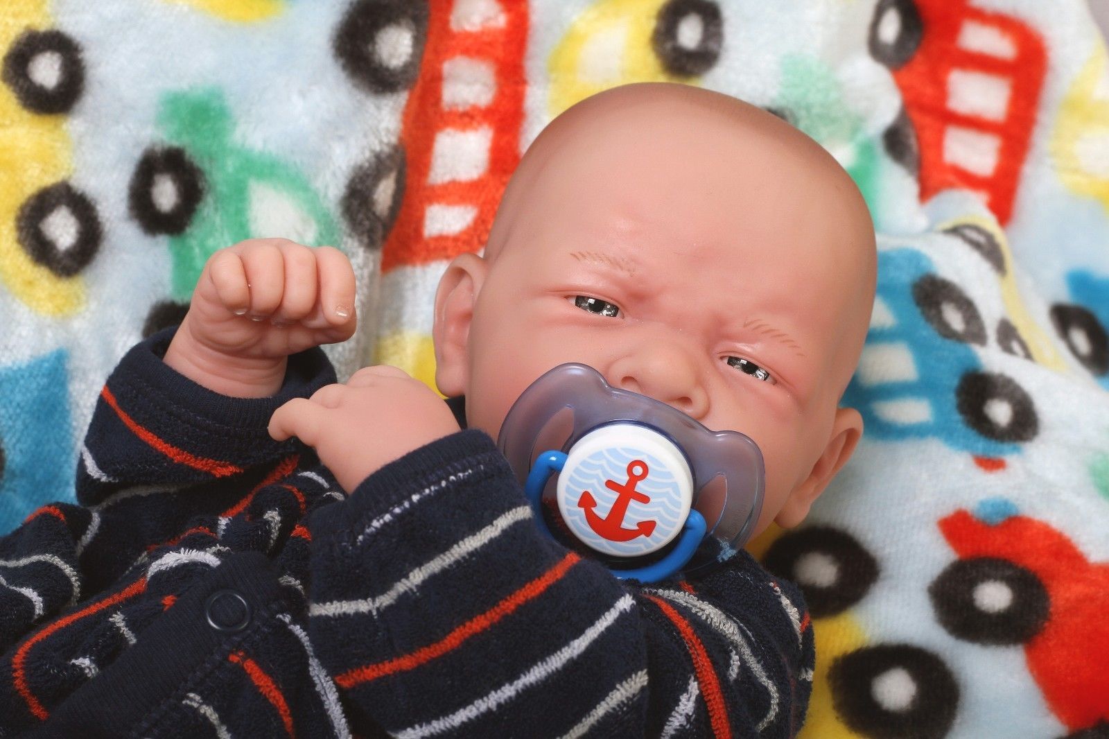 Baby Boy Real Reborn Doll Clothes 15" inch Newborn Soft Vinyl Silicone