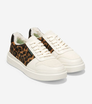 Cole Haan Women's Grandpro Rally Court Sneaker Size 6.5M W24243 White/Leopard - $128.70