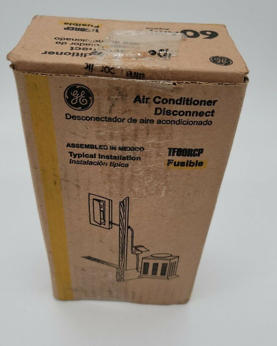 GE TF60RCP Air Conditioner Disconnect Outdoor/Indoor 60 Amp Fusible Pullout Circuit Breakers