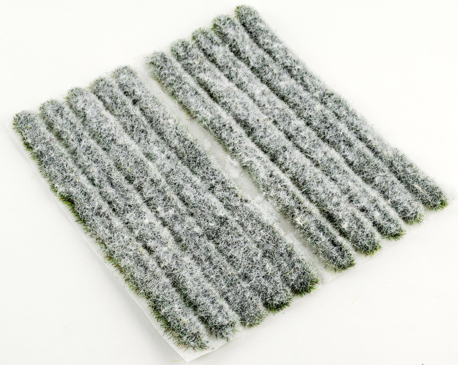 4mm Iced Winter Static Grass Strips x 10 by WWS - Model Railway Diorama Scenery