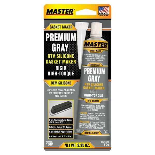 12 PREMIUM GRAY SILICONE RTV Gasket Maker 3.3 oz Import Sensor Safe OEM