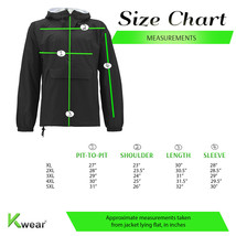 Men's Water Resistant Windbreaker Hooded Half Zip Pullover Rain Jacket image 2