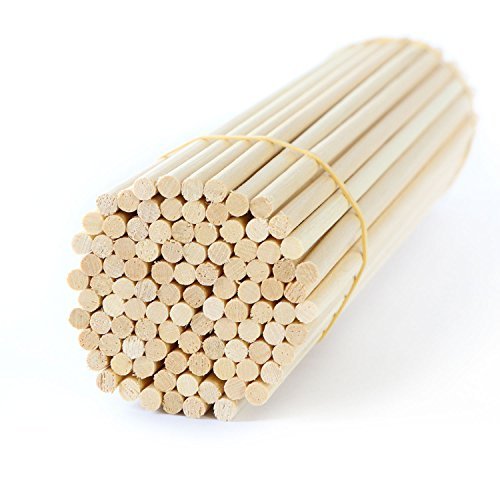 Wooden Dowel Rods 6 inch 3/16 Hardwood Dowels Craft Dowels for Woodworking P Rod Rests