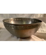 Vtg Mirro Aluminum Bowl with flowers - $14.01