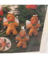 Gingerbread Angels Felt Embroidery Kit Artcraft Concepts 5&quot; Christmas Or... - $9.74