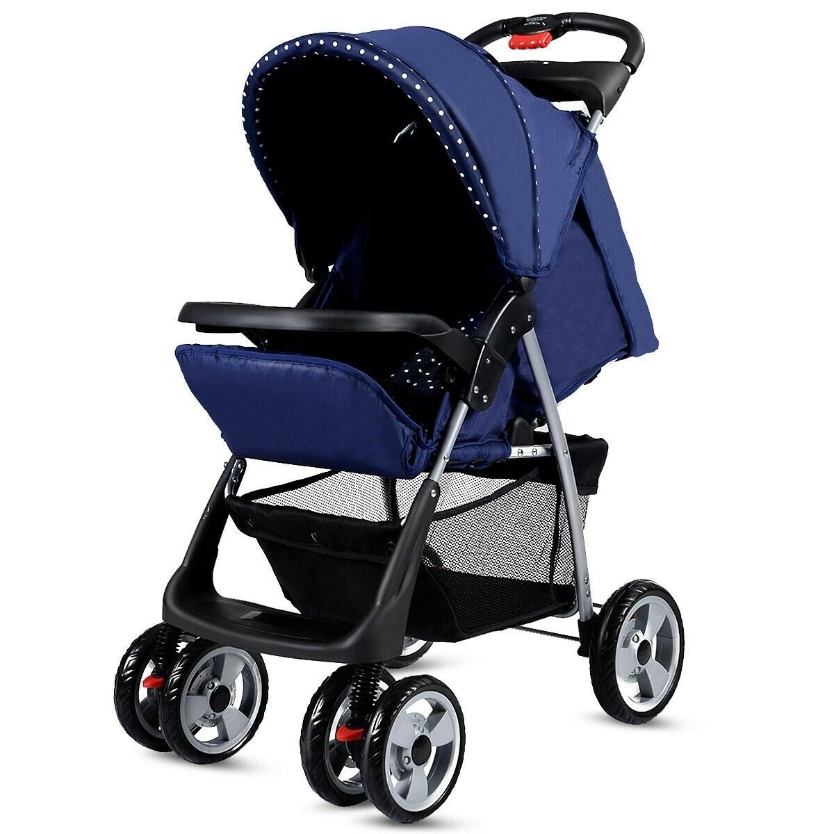 3 in1 foldable baby kids travel stroller newborn infant pushchair buggy black