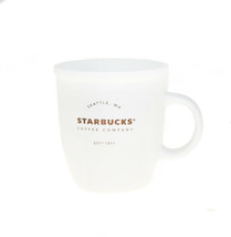 Starbucks Abbey Matte White Logo Handle Ceramic Coffee Mug 12oz Splash Print - $47.11