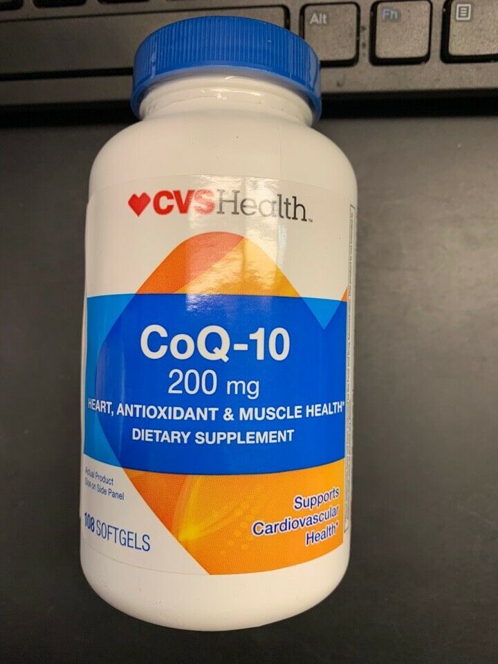 CVS Health CoQ10 200mg Heart, Antioxidant & Muscle Health 108 Softgels Exp 3/22 Vitamins