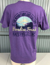 Paradise Found Hayesville North Carolina Purple Medium T-Shirt AS IS - $10.60