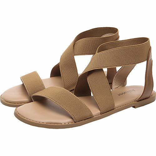 flat sandals with elastic straps