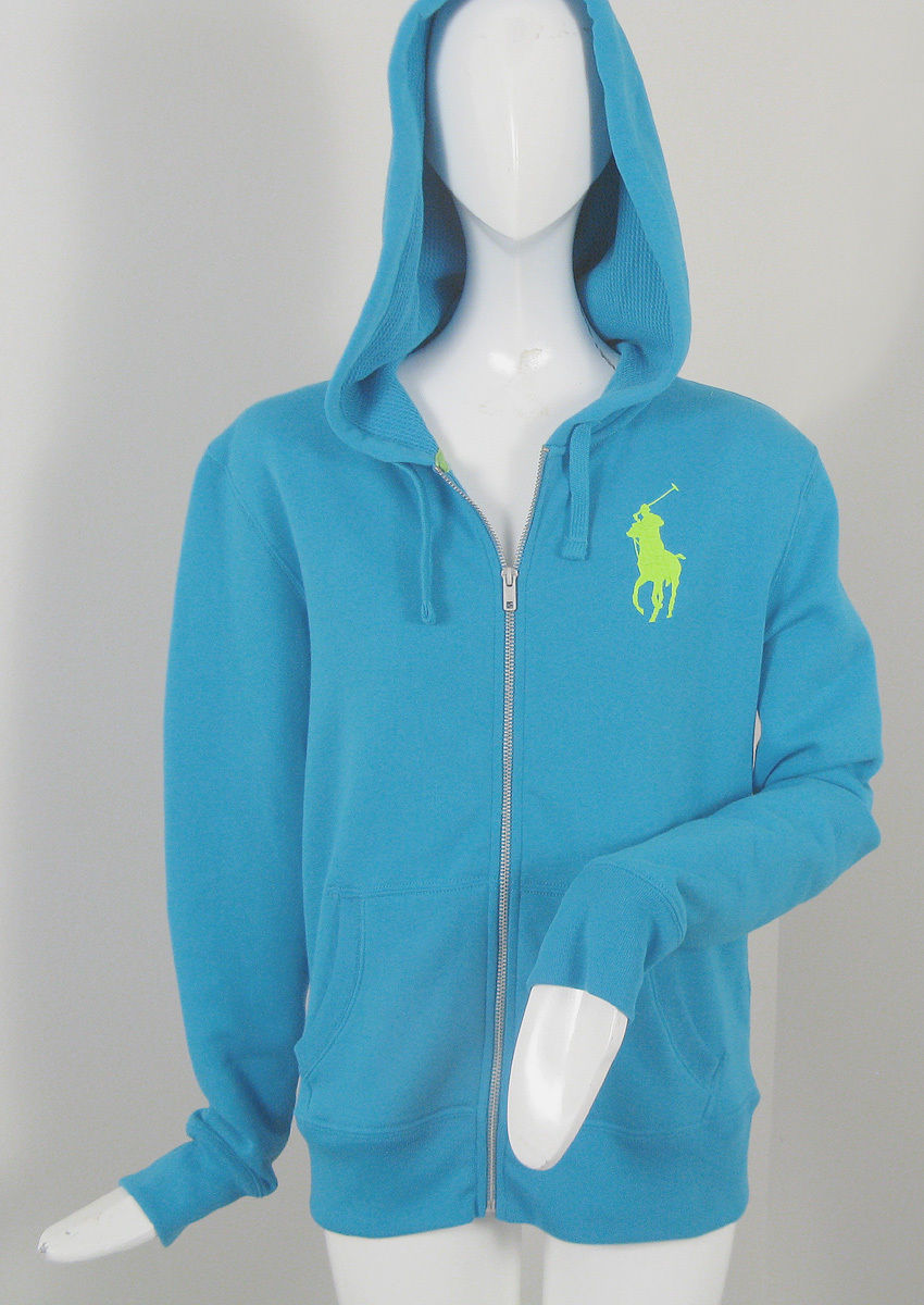 blue and yellow ralph lauren hoodie