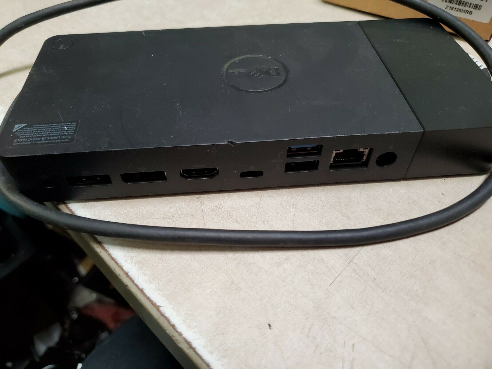 Dell K20A WD19 USBC Thunderbolt Cable Docking Station K20A001 No A/C